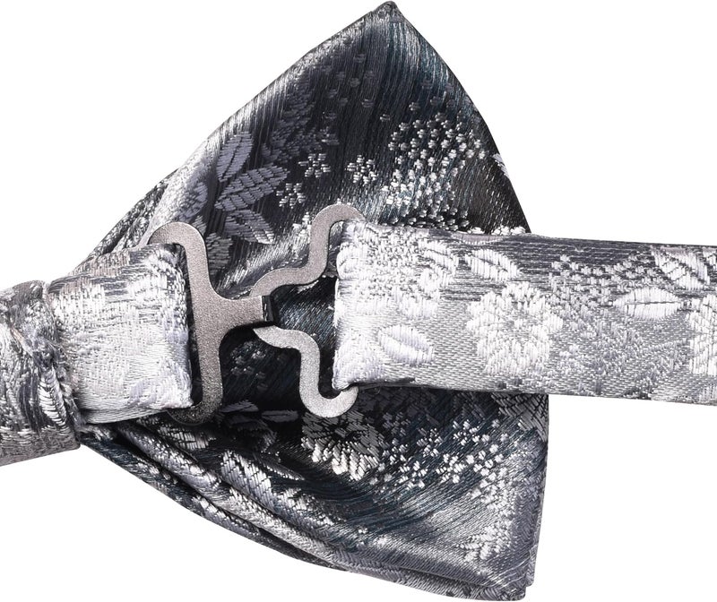 GUSLESON Floral Bow Ties for Men Pre-tied Adjustable Bowties for Wedding Business Party - Image 3